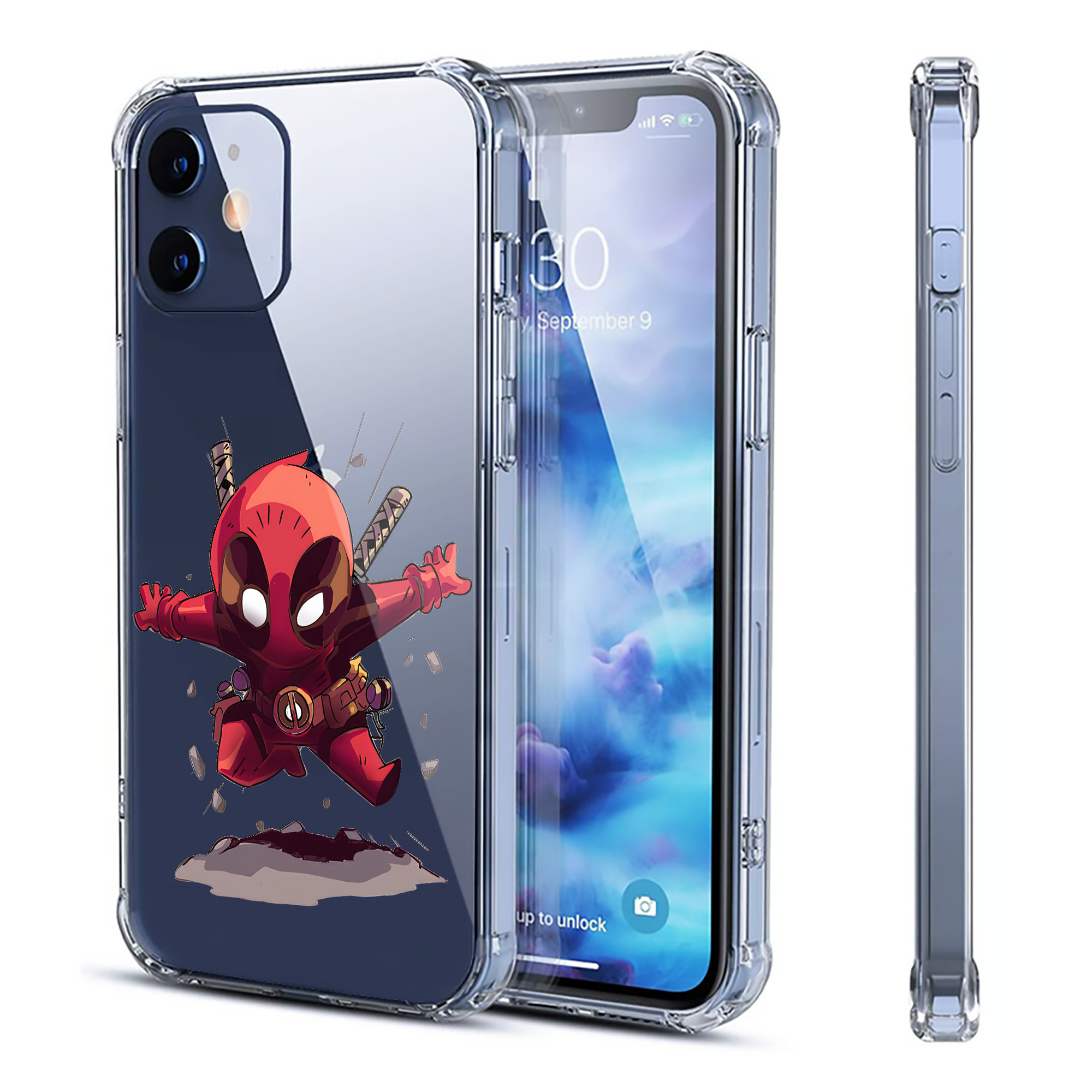 （画像用） Deadpool デッドプール 【iPhone 12シリーズ対応】透明スマホケース（クリアソフトケース）
